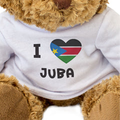 I LOVE JUBA (SOUTH SUDAN FLAG) - Teddy Bear - Cute Cuddly - Gift Present