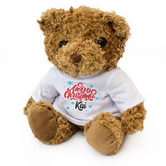 MERRY CHRISTMAS KAI - Teddy Bear - Cute Cuddly Soft - Funny Gift Present