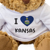 I Love Kansas Flag - Teddy Bear