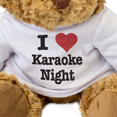 I LOVE KARAOKE NIGHT - Teddy Bear - Cute Cuddly Soft Funny - Gift Present