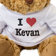 I LOVE KEVAN - Teddy Bear - Cute Cuddly Soft Adorable - Funny Gift Present