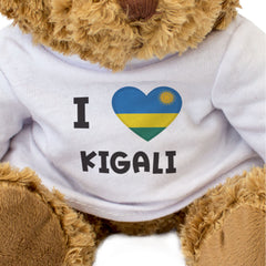I LOVE KIGALI (RWANDA FLAG) - Teddy Bear - Cute Cuddly - Gift Present