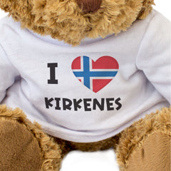 I LOVE KIRKENES (NORWAY FLAG) - Teddy Bear - Cute Cuddly Soft - Gift Present