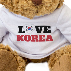 LOVE KOREA (FLAG HEART) - Teddy Bear - Cute Funny - Souvenir Gift Present