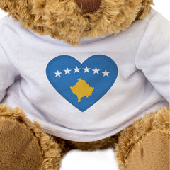 KOSOVO FLAG HEART - Teddy Bear - Cute Cuddly Soft - Kosovar Gift Present
