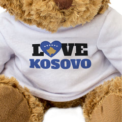 LOVE KOSOVO (FLAG HEART) - Teddy Bear - Cute Funny - Souvenir Gift Present
