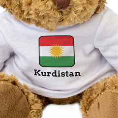 KURDISTAN FLAG SQUARE - Teddy Bear - Cute Funny Kurdish Souvenir Gift Present