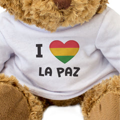 I LOVE LA PAZ (BOLIVIA FLAG) - Teddy Bear - Cute Cuddly Soft - Gift Present