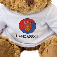 LANZAROTE FLAG ROUNDEL - Teddy Bear - Cute Cuddly - Spain Souvenir Gift Present