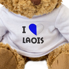 I LOVE LAOIS (COUNTY COLOURS FLAG) - Teddy Bear - Cute - Ireland Gift Present