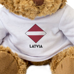 LATVIA FLAG DIAMOND - Teddy Bear - Cute Funny Latvian Souvenir Gift Present