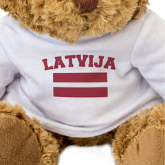 LATVIJA + FLAG - Teddy Bear - Cute Cuddly Funny - Latvian Souvenir Gift Present