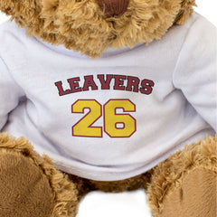 LEAVERS 26 (RED/YELLOW) - Teddy Bear - Cute - Graduation 2026 Gift Present