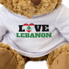 LOVE LEBANON (FLAG HEART) - Teddy Bear - Cute Funny - Souvenir Gift Present