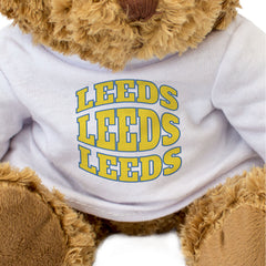 LEEDS LEEDS LEEDS - Teddy Bear - Cute Cuddly Soft - Leeds Fan Gift Present