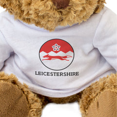 LEICESTERSHIRE COUNTY FLAG ROUNDEL - Teddy Bear - Cute Cuddly - Gift Present