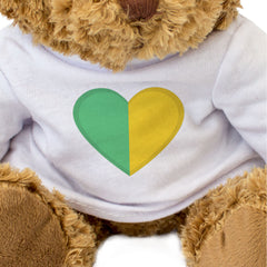 LEITRIM COUNTY COLOURS HEART - Teddy Bear - Cute - Ireland Gift Present