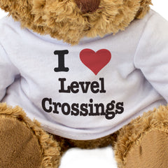 I LOVE LEVEL CROSSINGS - Teddy Bear - Cute Funny - Trains Gift Present