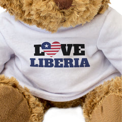 LOVE LIBERIA (FLAG HEART) - Teddy Bear - Cute - Funny Souvenir Gift Present