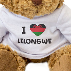 I LOVE LILONGWE (MALAWI FLAG) - Teddy Bear - Cute Cuddly - Gift Present