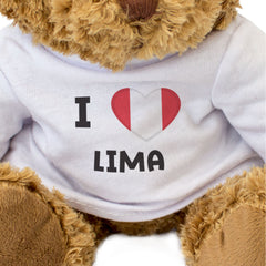 I LOVE LIMA (PERU FLAG) - Teddy Bear - Cute Cuddly Soft - Gift Present