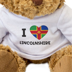 I LOVE LINCOLNSHIRE FLAG - Teddy Bear - Cute Cuddly Soft - Gift Present