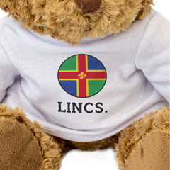 LINCS COUNTY FLAG ROUNDEL - Teddy Bear - Cute Cuddly - Lincolnshire Gift Present