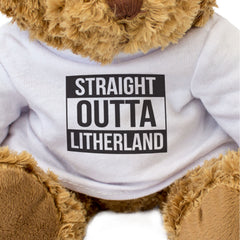 STRAIGHT OUTTA LITHERLAND - Teddy Bear - Cute Funny Liverpool Gift Present