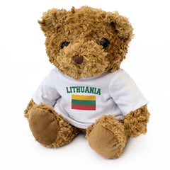 LITHUANIA + FLAG - Teddy Bear - Cute Funny - Lithuanian Souvenir Gift Present