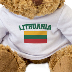 LITHUANIA + FLAG - Teddy Bear - Cute Funny - Lithuanian Souvenir Gift Present
