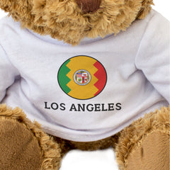 LOS ANGELES FLAG ROUNDEL - Teddy Bear - Cute Cuddly Soft - USA Gift Present