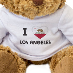 I LOVE LOS ANGELES (CALIFORNIA FLAG) - Teddy Bear - Cute Cuddly - Gift Present