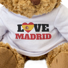 LOVE MADRID (SPAIN FLAG HEART) - Teddy Bear - Funny Souvenir Gift Present