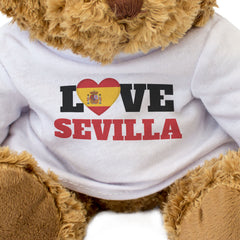 LOVE SEVILLA (SPAIN FLAG HEART) - Teddy Bear - Funny Souvenir Gift Present