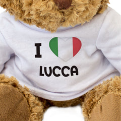 I LOVE LUCCA (ITALY FLAG) - Teddy Bear - Cute Cuddly Soft - Gift Present