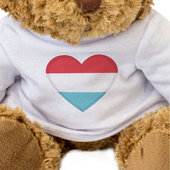 LUXEMBOURG FLAG HEART - Teddy Bear - Cute Cuddly - Luxembourger Gift Present