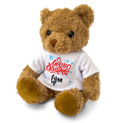MERRY CHRISTMAS LYNN - Teddy Bear - Cute Cuddly Soft - Xmas Gift Present