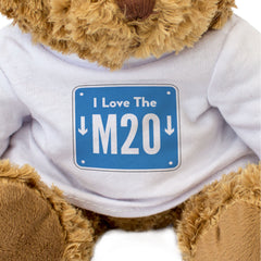 I LOVE THE M20 (MOTORWAY SIGN) - Teddy Bear - Cute - Funny Gift Present