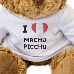 I LOVE MACHU PICCHU (PERU FLAG) - Teddy Bear - Cute Cuddly Soft - Gift Present