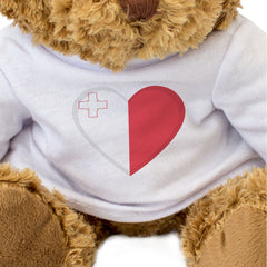 MALTA FLAG HEART - Teddy Bear - Cute Cuddly Soft - Maltese Gift Present
