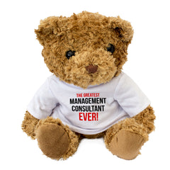 THE GREATEST MANAGEMENT CONSULTANT EVER - Teddy Bear - Funny Gift Present