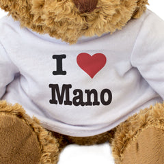I LOVE MANO - Teddy Bear - Cute Cuddly Soft Adorable - Gift Present