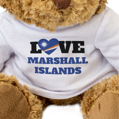 LOVE MARSHALL ISLANDS (FLAG HEART) - Teddy Bear - Funny - Souvenir Gift Present