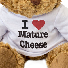 I LOVE MATURE CHEESE - Teddy Bear - Cute Cuddly Soft Adorable - Gift Present