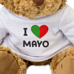 I LOVE MAYO (COUNTY COLOURS FLAG) - Teddy Bear - Cute - Ireland Gift Present