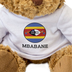 MBABANE (ESWATINI FLAG ROUNDEL) - Teddy Bear - Cute Souvenir Gift Present