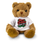 MERRY CHRISTMAS LOVE YOU ALWAYS - Teddy Bear - Cute - Romantic Xmas Gift Present