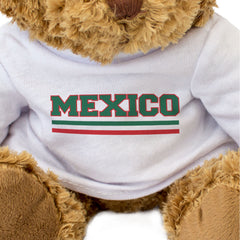 MEXICO (RED WHITE & GREEN STRIPE) - Teddy Bear - Mexican Souvenir Gift Present