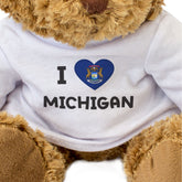 I Love Michigan Flag - Teddy Bear