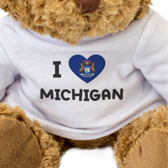 I Love Michigan Flag - Teddy Bear
